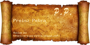 Preisz Petra névjegykártya